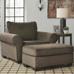 Benchcraft® Nesso - Walnut - 2 Pc. - Chair And A Half With Ottoman