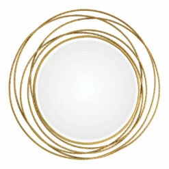 Accessories Uttermost Whirlwind Gold Round Mirror