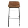 Hot Sale ⭐ Moe's Home Collection Starlet Barstool Open Road Brown Leather-m2 Stools 😍 1 Moe's Home Collection Starlet Barstool Open Road Brown Leather-m2 Stools