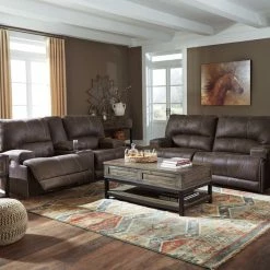 Signature Design By Ashley® Kitching - Java - 2 Pc. - Power Sofa, Loveseat Reclining Furniture
