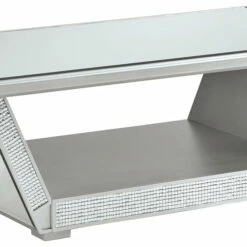 Ashley Furniture Fanmory - Silver Finish - Rectangular Cocktail Table