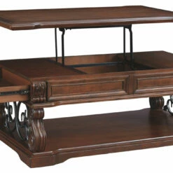 Ashley Furniture Alymere - Rustic Brown - Lift Top Cocktail Table
