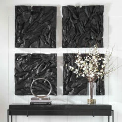 Accessories Uttermost Rio Black Wood Wall Decor