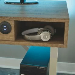 Ashley Furniture Desks Barolli - Gunmetal Brown - Gaming Desk