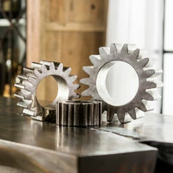 Uttermost Gears Silver Sculpture S/3