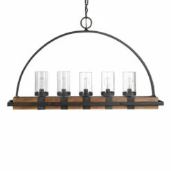 Uttermost Atwood 5 Light Rustic Linear Chandelier