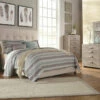 Signature Design By Ashley® Culverbach - Gray - 5 Pc. - Dresser, Mirror, Queen Upholstered Bed, 2 Nightstands Bedroom Sets