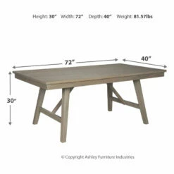 Signature Design By Ashley® Aldwin - Gray - Rectangular Dining Room Table, 4 Upholstered Side Chairs