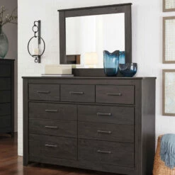 Signature Design By Ashley® Bedroom Sets Brinxton - Charcoal - Dresser, Mirror, Panel Bed