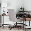 Signature Design By Ashley® Home Office Sets Camiburg - Warm Ultimate Best In Class L-Desk With Storage, Bookcase, Swivel Desk Chair