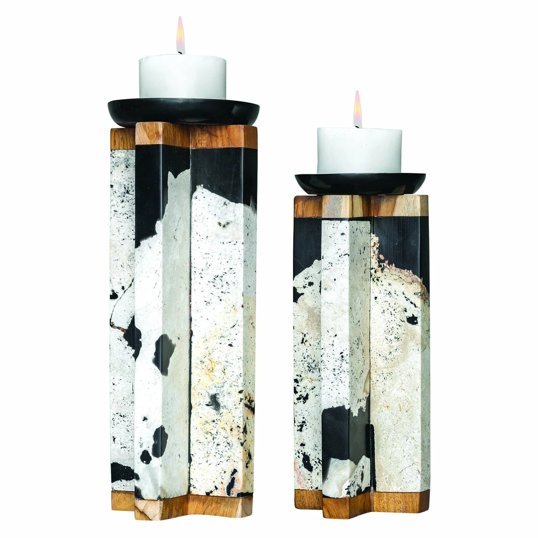 Deals ๐ Uttermost Illini Stone Candleholders, S/2 Table Decor ๐ฅ 3 Uttermost Illini Stone Candleholders, S/2 Table Decor
