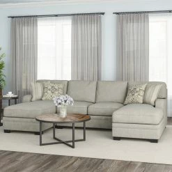 Emerald Home Analiese U-shaped Sectional, Ivory Tan