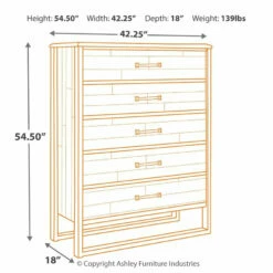 Ashley Furniture Sommerford - Brown - Five Drawer Chest Chests