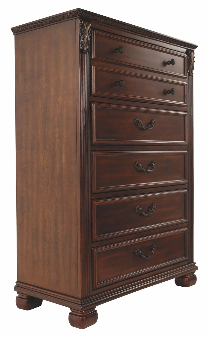 Cheap 🧨 Ashley Furniture Chests Leahlyn - Warm Brown - Five Drawer Chest 😉 9 Ashley Furniture Chests Leahlyn - Warm Brown - Five Drawer Chest