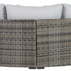 Signature Design By Ashley® Harbor Court - Gray - Curved Loveseat With Cushion Loveseats