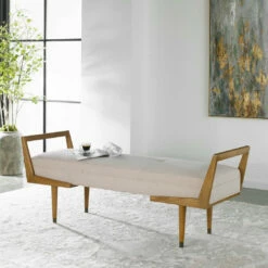 Wholesale ✔️ Uttermost Waylon Modern Ivory Bench 💯 9 Uttermost Waylon Modern Ivory Bench