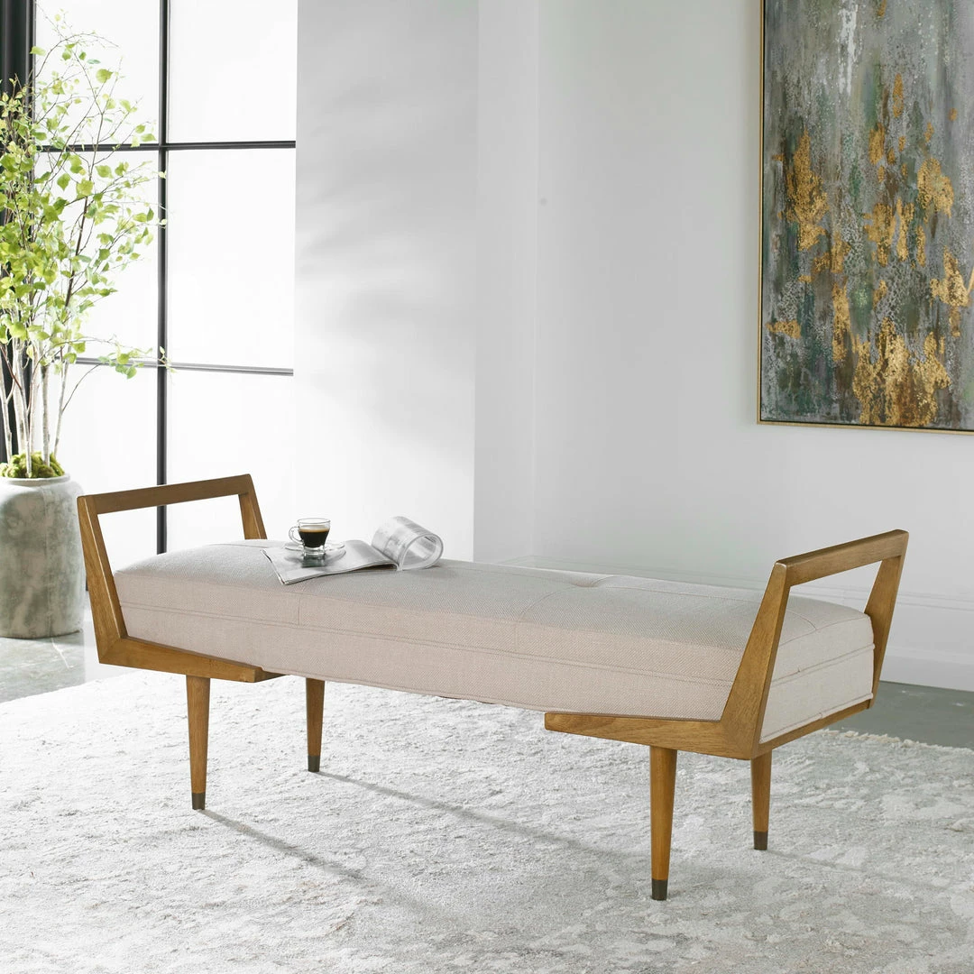 Wholesale ✔️ Uttermost Waylon Modern Ivory Bench 💯 5 Uttermost Waylon Modern Ivory Bench