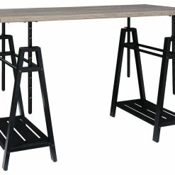 Ashley Furniture Irene - Grayish Best Gunmetal - Adjustable Height Desk