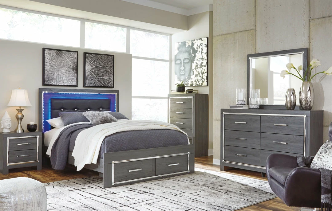 Hot Sale 🔔 Signature Design By Ashley® Lodanna - Gray - 👗 Dresser, Mirror, Panel Bed Bedroom Sets 🥰 4 Signature Design By Ashley® Lodanna - Gray - Dresser, Mirror, Panel Bed Bedroom Sets