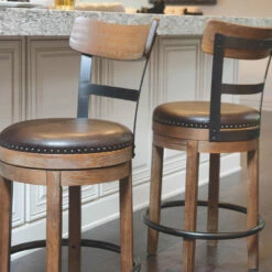 Ashley Furniture Stools Pinnadel - Light Ultimate Best In Class UPH Swivel Barstool (1/CN)