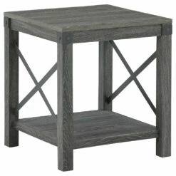 Ashley Furniture Freedan - Grayish Brown - Square End Table Tables