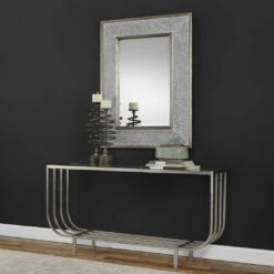 Tables Uttermost Arlice Bright Silver Console Table