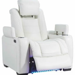 Signature Design By Ashley® Party - White - Pwr Recliner/adj Headrest Chairs