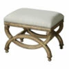 New 🧨 Uttermost Karline Natural Linen Small Bench 😀 2 Uttermost Karline Natural Linen Small Bench