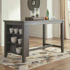 Promo 😍 Ashley Furniture Caitbrook - Dark Gray - Rect Dining Room Counter Table 🔥 7 Ashley Furniture Caitbrook - Dark Gray - Rect Dining Room Counter Table