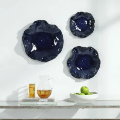 Budget ๐ Uttermost Abella Blue Ceramic Wall Decor, S/3 ๐ 11 Uttermost Abella Blue Ceramic Wall Decor, S/3