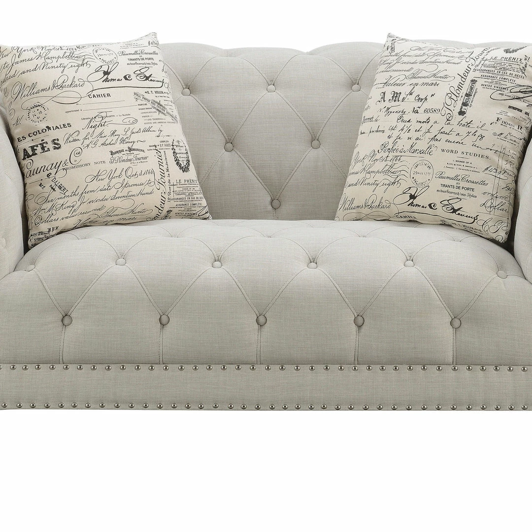 Hot Sale ๐ Emerald Home Hutton II Tufted Loveseat, Ivory ๐ 9 Emerald Home Hutton II Tufted Loveseat, Ivory