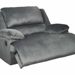 Signature Design By Ashley® Clonmel - Charcoal - 3 Pc. - Reclining Sofa, Loveseat, Recliner