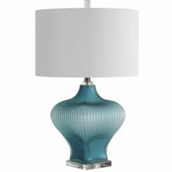 Uttermost Marjorie Frosted Turquoise Table Lamp