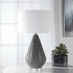 Accessories Uttermost Carden Smoke Gray Table Lamp