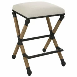 Stools Uttermost Firth Rustic Oatmeal Counter Stool