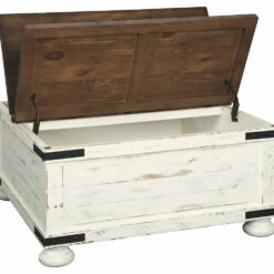 Ashley Furniture Tables Wystfield - White/brown - Cocktail Table With Storage