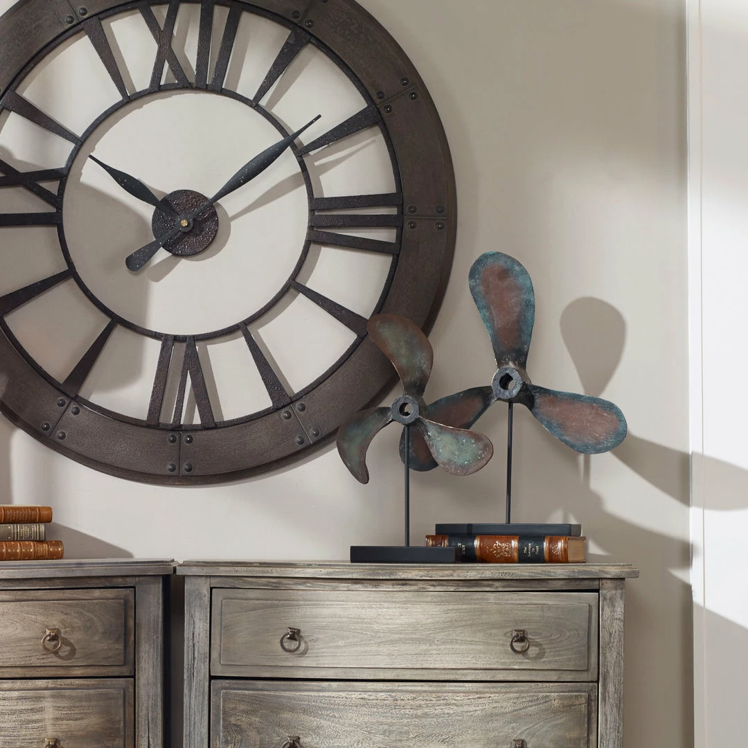 Best Pirce โ๏ธ Uttermost Propellers Rust Sculptures, S/2 Table Decor ๐ 5 Uttermost Propellers Rust Sculptures, S/2 Table Decor