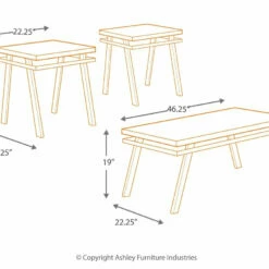 Ashley Furniture Paintsville - Bronze Finish - Occasional Table Set (3/cn) Tables