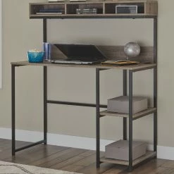 Best Pirce 🌟 Ashley Furniture Daylicrew - Grayish Brown/gunmetal - Home Office Desk And Hutch Desks ⌛ 15 Ashley Furniture Daylicrew - Grayish Brown/gunmetal - Home Office Desk And Hutch Desks