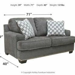 Ashley Furniture Loveseats Locklin - Carbon - Loveseat
