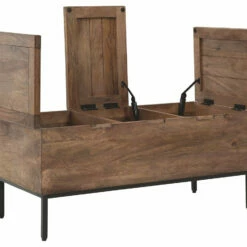 Ashley Furniture Tables Braddick - Light Brown/black - Storage Trunk