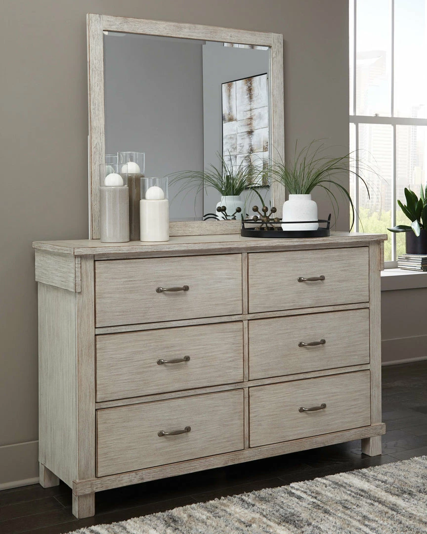 New ❤️ Ashley® Hollentown - 👗 Dresser, Mirror, Panel Bed 🥰 8 Ashley® Hollentown - Dresser, Mirror, Panel Bed
