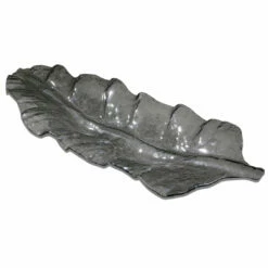 Table Decor Uttermost Smoked Leaf Glass Tray