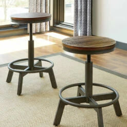 Signature Design By Ashley® Torjin - Dark Brown - 3 Pc. - Long Counter Table, 2 Stools