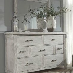 Signature Design By Ashley® Brashland - Best In Class - Dresser, Mirror, Panel Bed With Bench Footboard Bedroom Sets