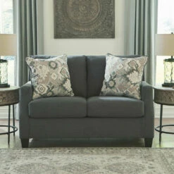 Signature Design By Ashley® Living Room Sets Bayonne - Charcoal - 4 Pc. - Sofa, Loveseat, Chair, Ottoman
