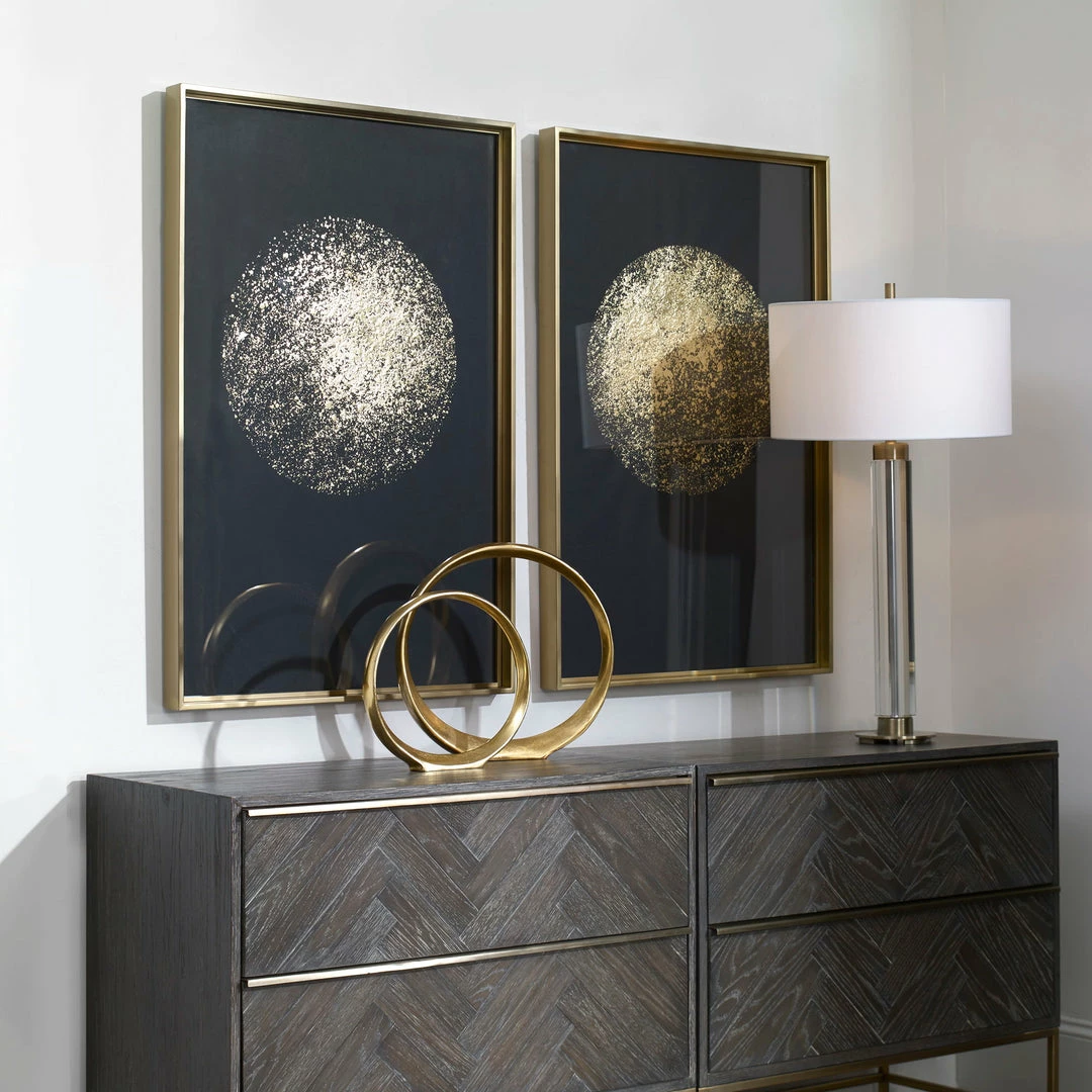 Discount 😉 Accessories Uttermost Gold Rondure Framed Prints, S/2 🎉 9 Accessories Uttermost Gold Rondure Framed Prints, S/2