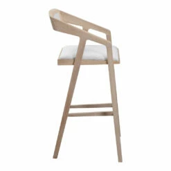 Moe's Home Collection Stools Padma Oak Barstool Light Grey
