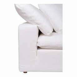 Moe's Home Collection Sectional Pieces Clay Corner Chair Livesmart Fabric White