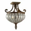 Uttermost Galeana 2 Light Glass Semi Flushmount